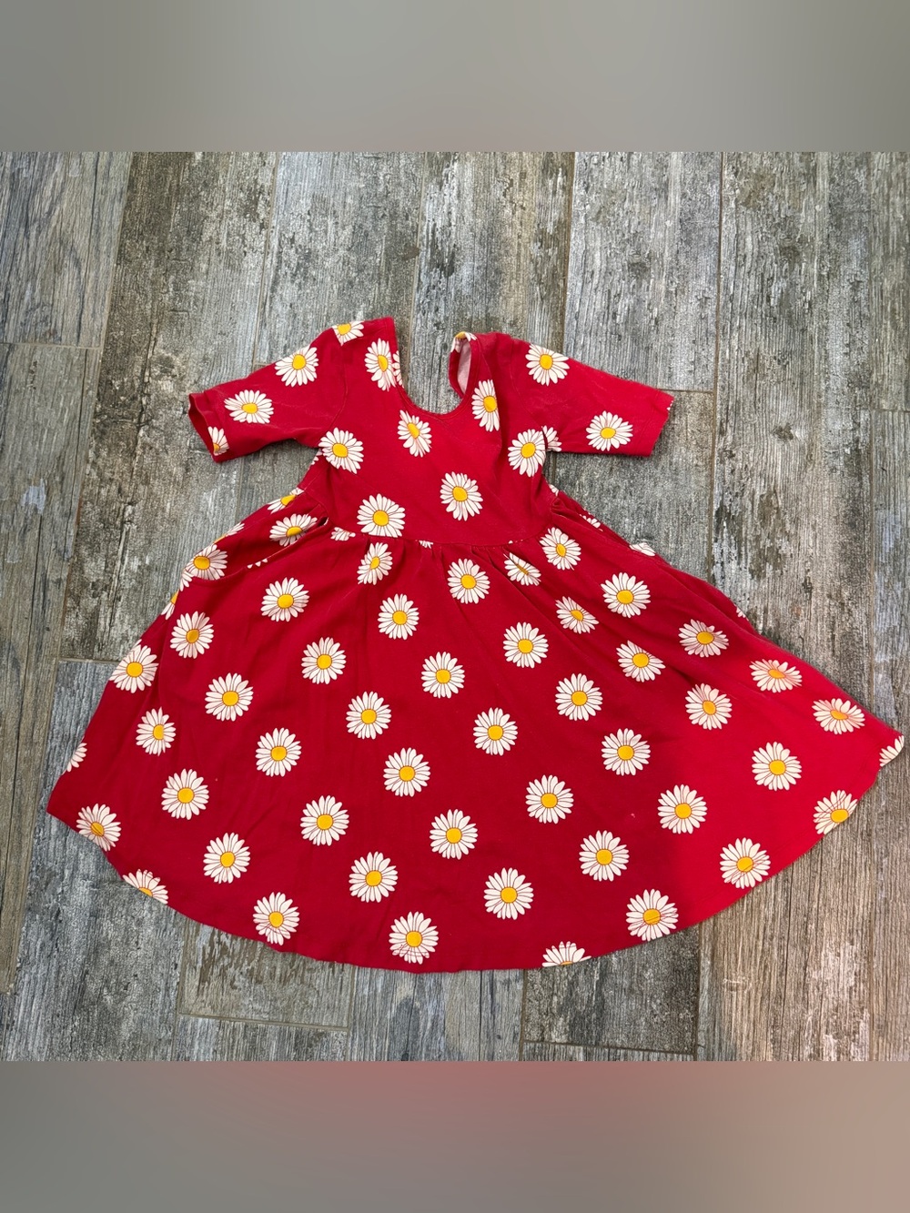 Hanna Andersson Red Daisy Skater Dress